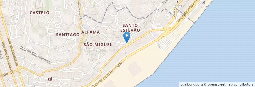 Mapa de ubicacion de A Muralhas - Tapas e Vinhos en Португалия, Лиссабон, Grande Lisboa, Лиссабон, Santa Maria Maior.