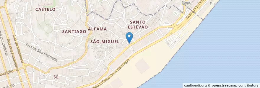 Mapa de ubicacion de Maria Mesa en 포르투갈, Lisboa, Grande Lisboa, 리스본, Santa Maria Maior.