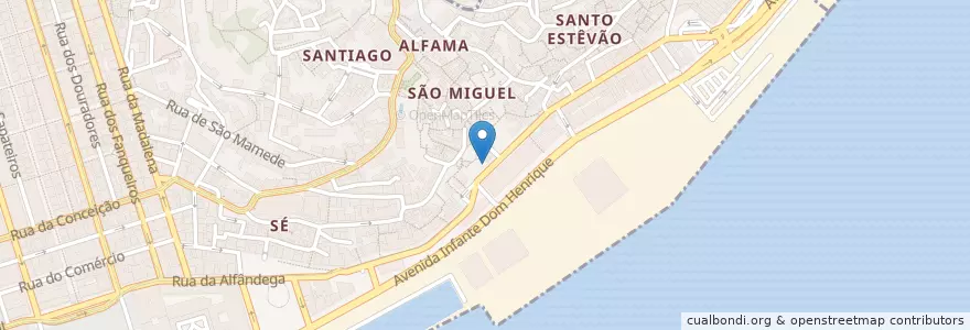 Mapa de ubicacion de Poncha House en Portugal, Lissabon, Großraum Lissabon, Lissabon, Santa Maria Maior.