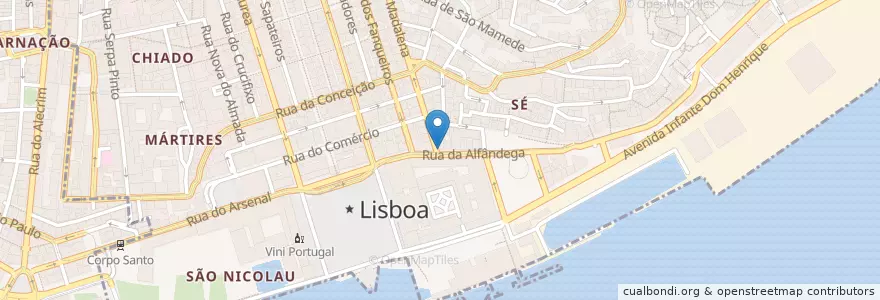 Mapa de ubicacion de Restaurante Central en Portugal, Lisbonne, Grande Lisboa, Lisbonne, Santa Maria Maior.
