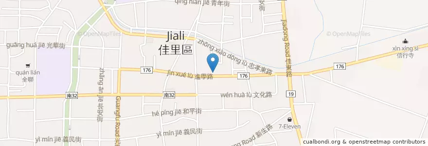 Mapa de ubicacion de 天然香 en 台湾, 台南市, 佳里区.