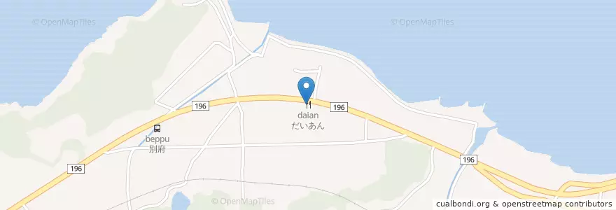 Mapa de ubicacion de だいあん en Japão, 愛媛県, 今治市.