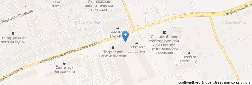 Mapa de ubicacion de Ян Примус en 俄罗斯/俄羅斯, Центральный Федеральный Округ, 莫斯科州, Одинцовский Городской Округ.