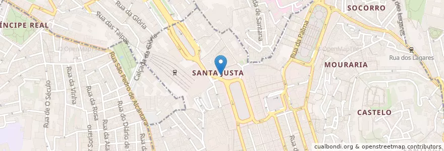 Mapa de ubicacion de Café Garrett en Portugal, Área Metropolitana De Lisboa, Lissabon, Grande Lisboa, Lissabon.