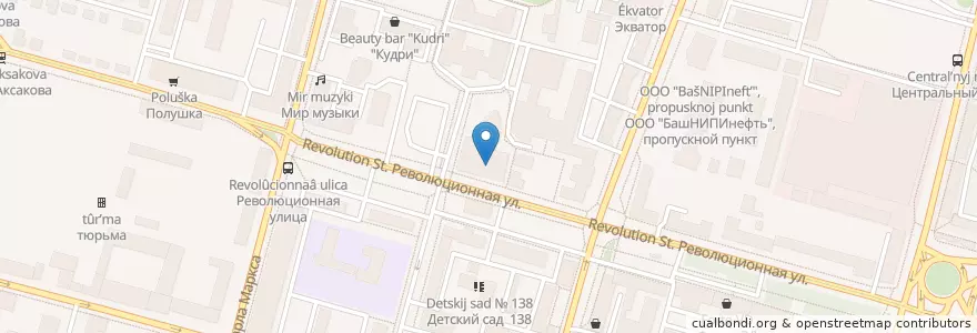 Mapa de ubicacion de Уралсиб en Rússia, Приволжский Федеральный Округ, Башкортостан, Городской Округ Уфа.