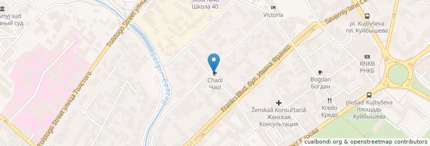 Mapa de ubicacion de Chao! en Russia, South Federal District, Autonomous Republic Of Crimea, Republic Of Crimea, Simferopol District, Simferopol Municipality Council, Simferopol (Urban Okrug).