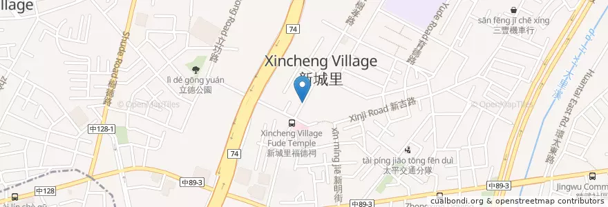 Mapa de ubicacion de 壹鼎鐵板燒 en Taiwan, Taichung, 太平區.