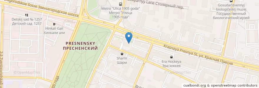 Mapa de ubicacion de Brooklyn en 러시아, Центральный Федеральный Округ, Москва, Центральный Административный Округ, Пресненский Район.