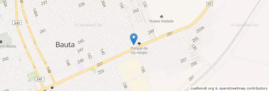 Mapa de ubicacion de Frank Pais en Куба, Артемиса, Bauta, Ciudad De Bauta.