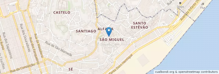 Mapa de ubicacion de Cunha en Portugal, Lissabon, Grande Lisboa, Lissabon, Santa Maria Maior.