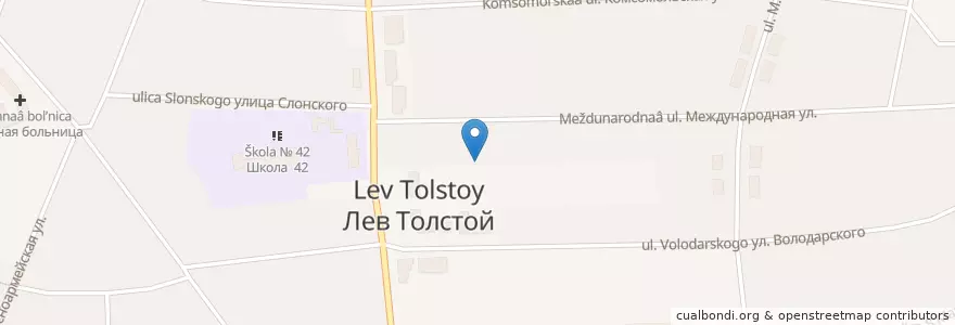 Mapa de ubicacion de Лев-Толстовский сельсовет en Russie, District Fédéral Central, Oblast De Lipetsk, Лев-Толстовский Район, Лев-Толстовский Сельсовет.