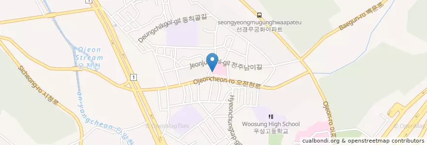Mapa de ubicacion de 신협의왕시티병원점 en Республика Корея, Кёнгидо, 의왕시.