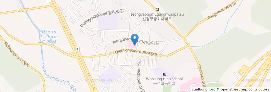 Mapa de ubicacion de 시티병원 장례식장 en Coreia Do Sul, Gyeonggi, 의왕시.