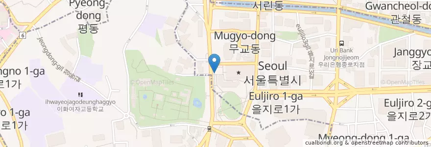 Mapa de ubicacion de 서울광장 옆 en 韩国/南韓, 首尔, 소공동.