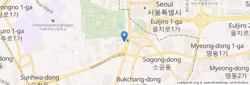 Mapa de ubicacion de 시청역 1번출구 뒤 en كوريا الجنوبية, سول, 소공동.