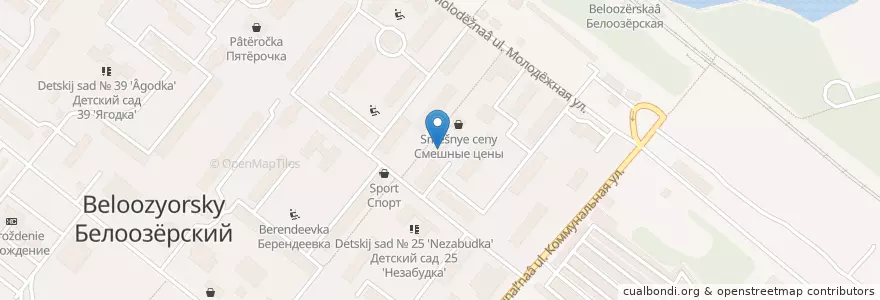 Mapa de ubicacion de Культурно-молодёжный центр "Клио" en Rusia, Distrito Federal Central, Óblast De Moscú, Городской Округ Воскресенск.