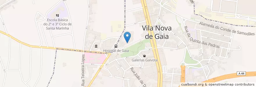 Mapa de ubicacion de Farmácia Central de Gaia en البرتغال, المنطقة الشمالية (البرتغال), Área Metropolitana Do Porto, بورتو, Vila Nova De Gaia, Mafamude E Vilar Do Paraíso.