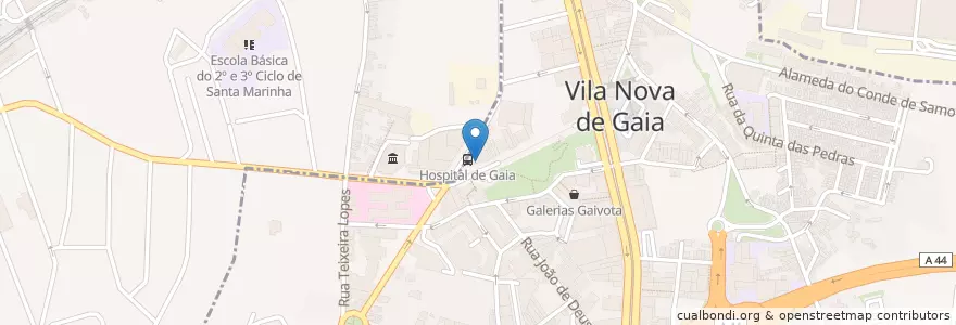 Mapa de ubicacion de Análises Clínicas Gaia en البرتغال, المنطقة الشمالية (البرتغال), Área Metropolitana Do Porto, بورتو, Vila Nova De Gaia, Mafamude E Vilar Do Paraíso.