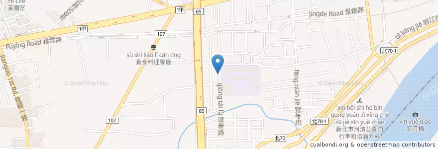 Mapa de ubicacion de 基督教台灣貴格會新莊合一堂 en Taiwan, Nuova Taipei, Distretto Di Xinzhuang.