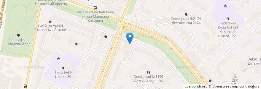 Mapa de ubicacion de Додо Пицца en Rusland, Centraal Federaal District, Moskou, Северо-Западный Административный Округ, Район Строгино.