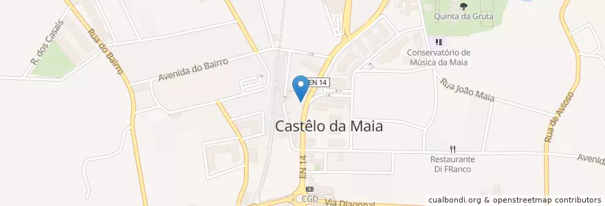 Mapa de ubicacion de Wine Bar en Portugal, Norte, Área Metropolitana Do Porto, Porto, Maia, Castêlo Da Maia.