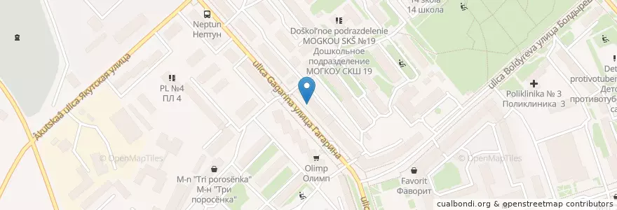 Mapa de ubicacion de Аптека Фарли en 俄罗斯/俄羅斯, 远东联邦管区, 马加丹州, Городской Округ Магадан.