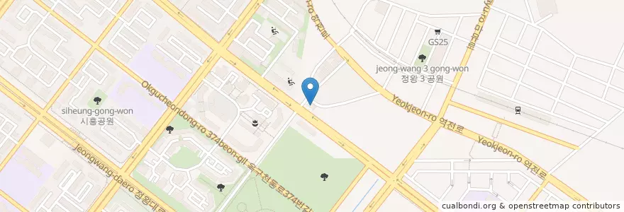 Mapa de ubicacion de 시화충현교회 en Südkorea, Gyeonggi-Do, 시흥시.