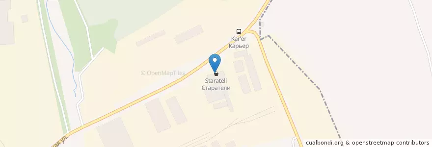 Mapa de ubicacion de Старатели en Rusia, Distrito Federal Central, Óblast De Moscú, Городской Округ Лыткарино.