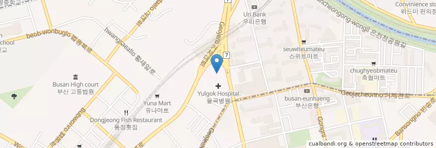 Mapa de ubicacion de 맥도날드 부산교대SK DT점 en Güney Kore, Busan, 동래구, 거제동.