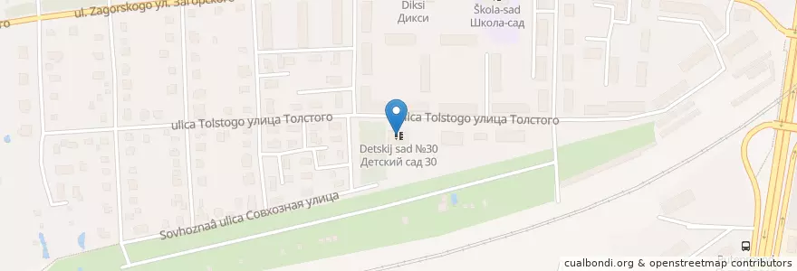 Mapa de ubicacion de Детский сад №30 en Rusland, Centraal Federaal District, Oblast Moskou, Сергиево-Посадский Городской Округ.