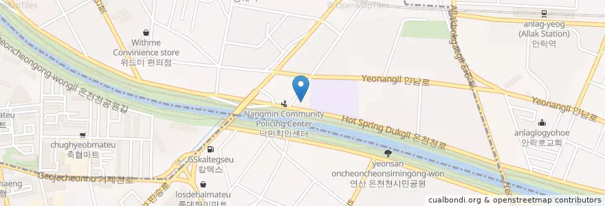 Mapa de ubicacion de 진국명가 en Korea Selatan, 부산, 동래구, 수민동.