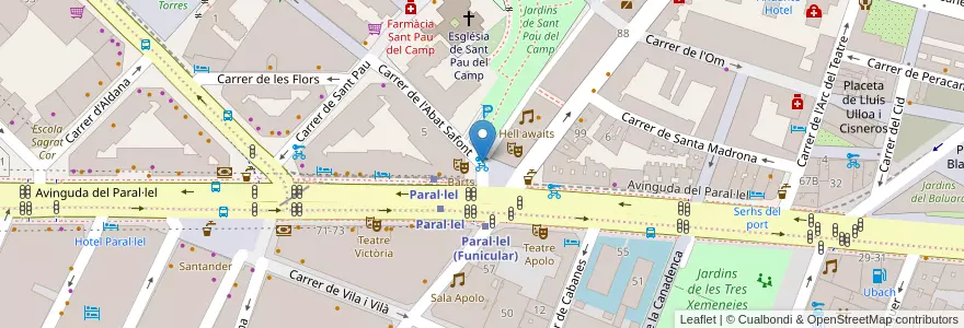 Mapa de ubicacion de 463 - (PK) Carrer de l’Abat Safont 2 en Espagne, Catalogne, Barcelone, Barcelonais, Barcelone.