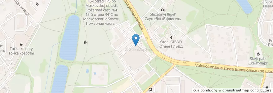Mapa de ubicacion de Corner en Rússia, Distrito Federal Central, Oblast De Moscou, Городской Округ Красногорск.