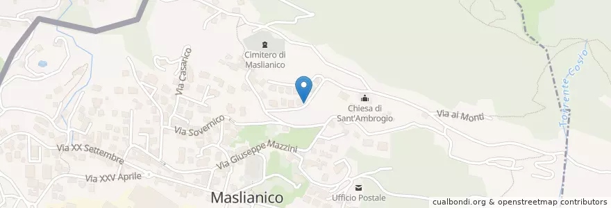 Mapa de ubicacion de Maslianico en ایتالیا, Maslianico, Lombardia, Como, Maslianico.