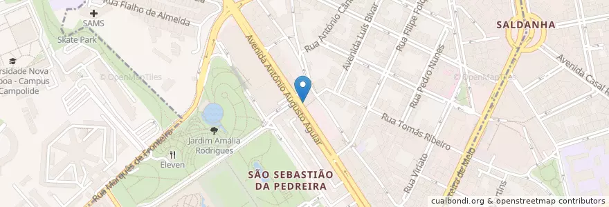 Mapa de ubicacion de Sandro 2000 en Portugal, Área Metropolitana De Lisboa, Lisboa, Grande Lisboa, Lisboa, Avenidas Novas.