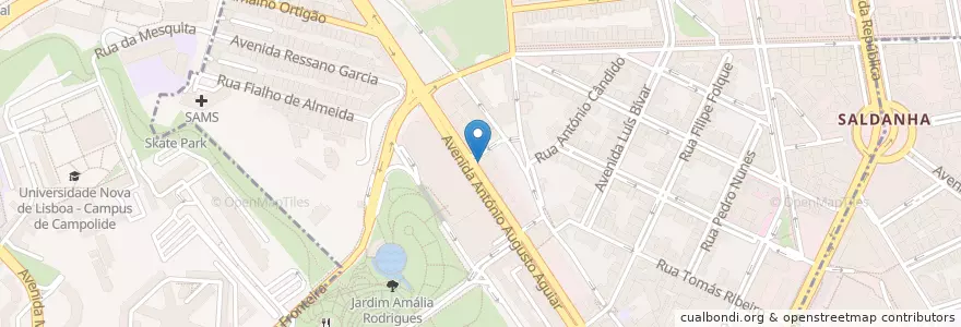 Mapa de ubicacion de Unibanco en 葡萄牙, Área Metropolitana De Lisboa, Lisboa, Grande Lisboa, 里斯本, Avenidas Novas.