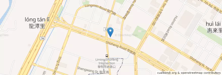 Mapa de ubicacion de 台北江麻辣臭豆腐火鍋 en تايوان, تاي شانغ, 西屯區.