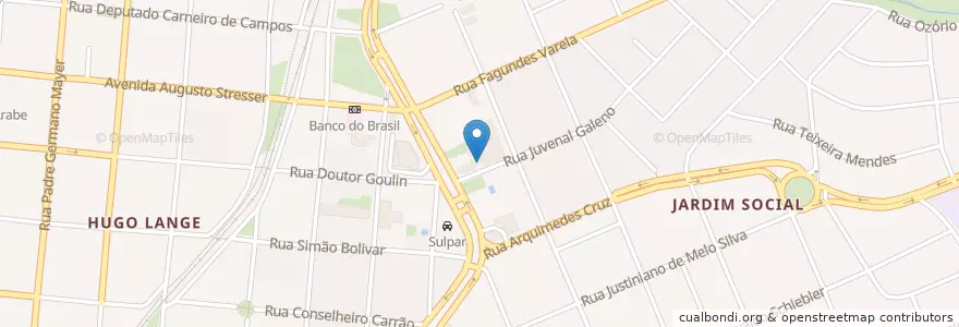 Mapa de ubicacion de Camargo-Schubert en Brezilya, Güney Bölgesi, Paraná, Região Geográfica Intermediária De Curitiba, Região Metropolitana De Curitiba, Microrregião De Curitiba, Curitiba.