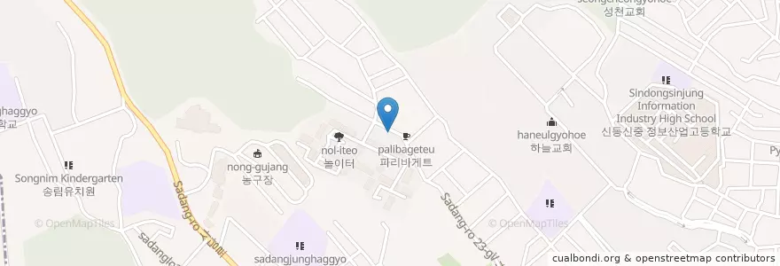 Mapa de ubicacion de 국민은행 ATM en Korea Selatan, 서울, 동작구, 사당3동.