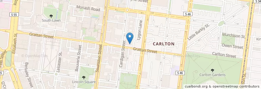 Mapa de ubicacion de Cardigan House Consulting Suites en Avustralya, Victoria, City Of Melbourne.