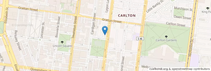 Mapa de ubicacion de Casa Del Gelato en Australie, Victoria, City Of Melbourne.