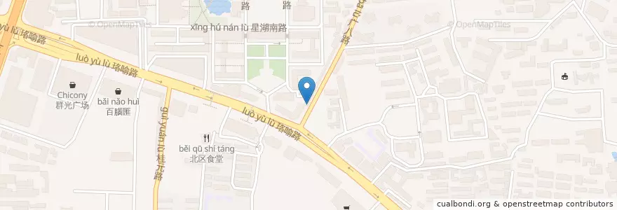 Mapa de ubicacion de 永利妍农家菜 en چین, هوبئی, ووهان, 洪山区, 珞南街道.