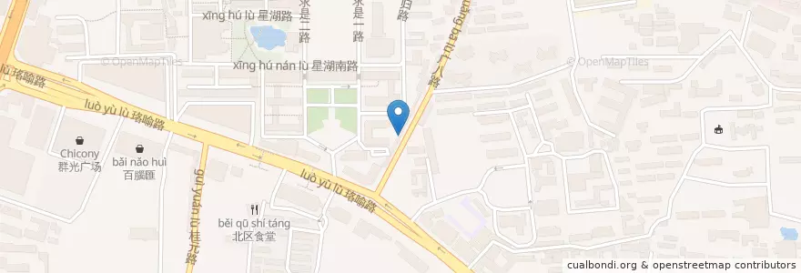 Mapa de ubicacion de 小滋小味 en الصين, خوبي, ووهان, 洪山区, 珞南街道.