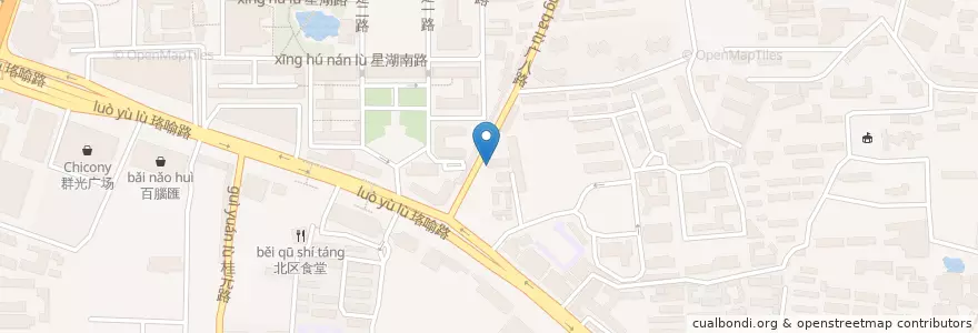Mapa de ubicacion de 黔韵来 en الصين, خوبي, ووهان, 洪山区, 珞南街道.