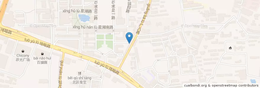 Mapa de ubicacion de 布朗尼西饼 en China, Hubei, Wuhan, Hongshan, 珞南街道.