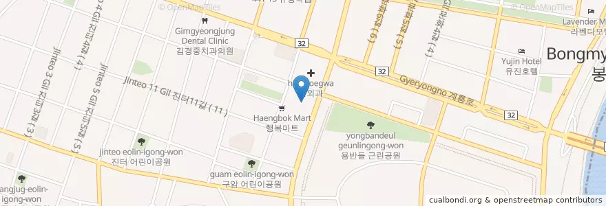 Mapa de ubicacion de 이화수 유성본점 en 대한민국, 대전, 유성구, 온천동.
