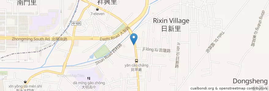 Mapa de ubicacion de 基督教台灣貴格會台中合一堂 en 臺灣, 臺中市, 大里區.