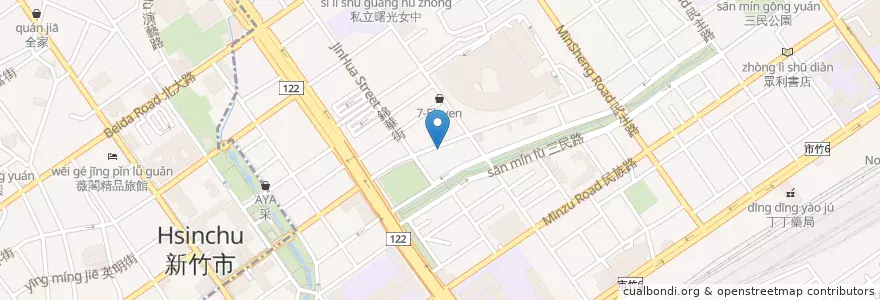 Mapa de ubicacion de 基督教台灣貴格會新竹合一堂 en تايوان, مقاطعة تايوان, سين شو, 東區.