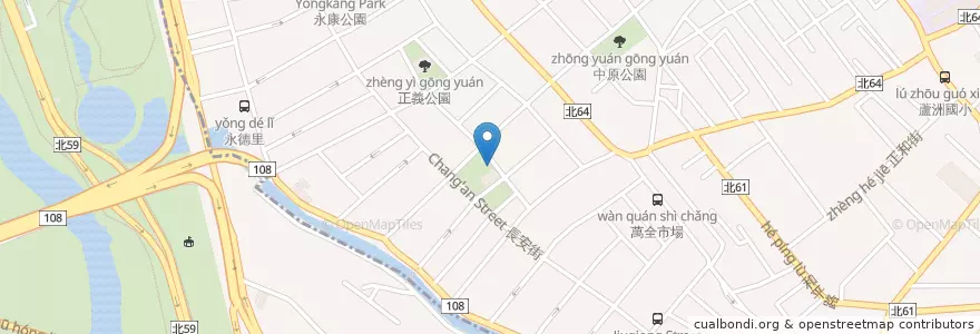 Mapa de ubicacion de 蘆洲延平派出所 en تايوان, تايبيه الجديدة, 蘆洲區, 五股區.