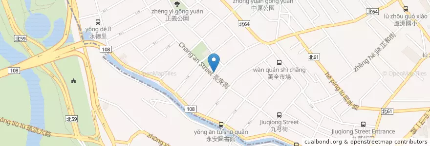 Mapa de ubicacion de 長安圖書館 en 臺灣, 新北市, 蘆洲區, 五股區.